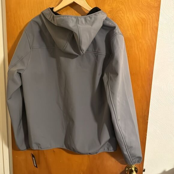 Kenneth Cole Jacket Mens Large Gray Zip Pockets Fleece Lined - Picture 5 of 5